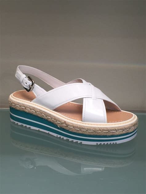 sandali bianchi prada|prada shoes for women.